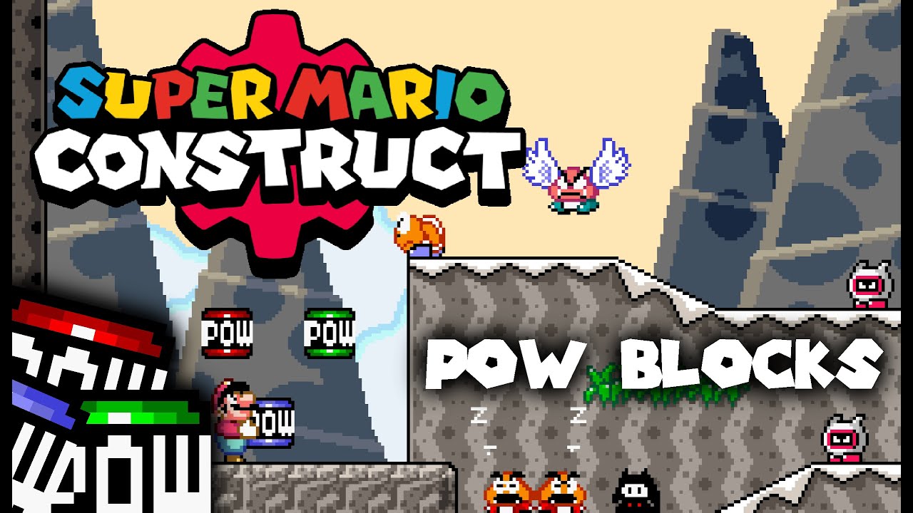 Super Mario Construct V8 Snapshot 32 Preview: POWs aplenty!