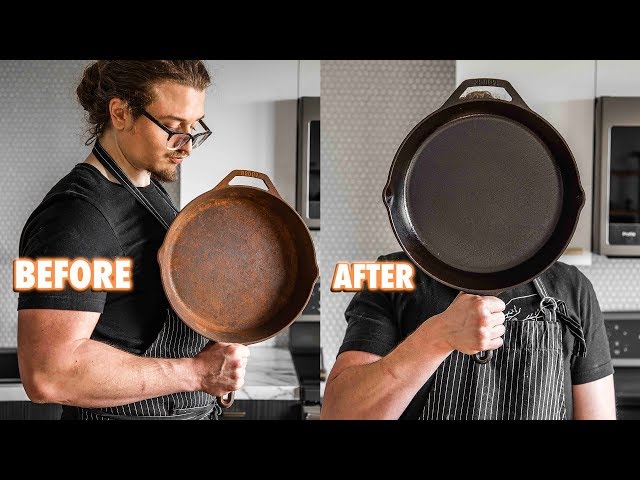 Restoring Rusty Cast Iron using Buzzywaxx— GIVEAWAY! #castiron #buzzywaxx  #restoringcastiron 