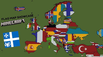 MC Atlas Minecraft World Flag Map Showcase (Part 1: Europe)
