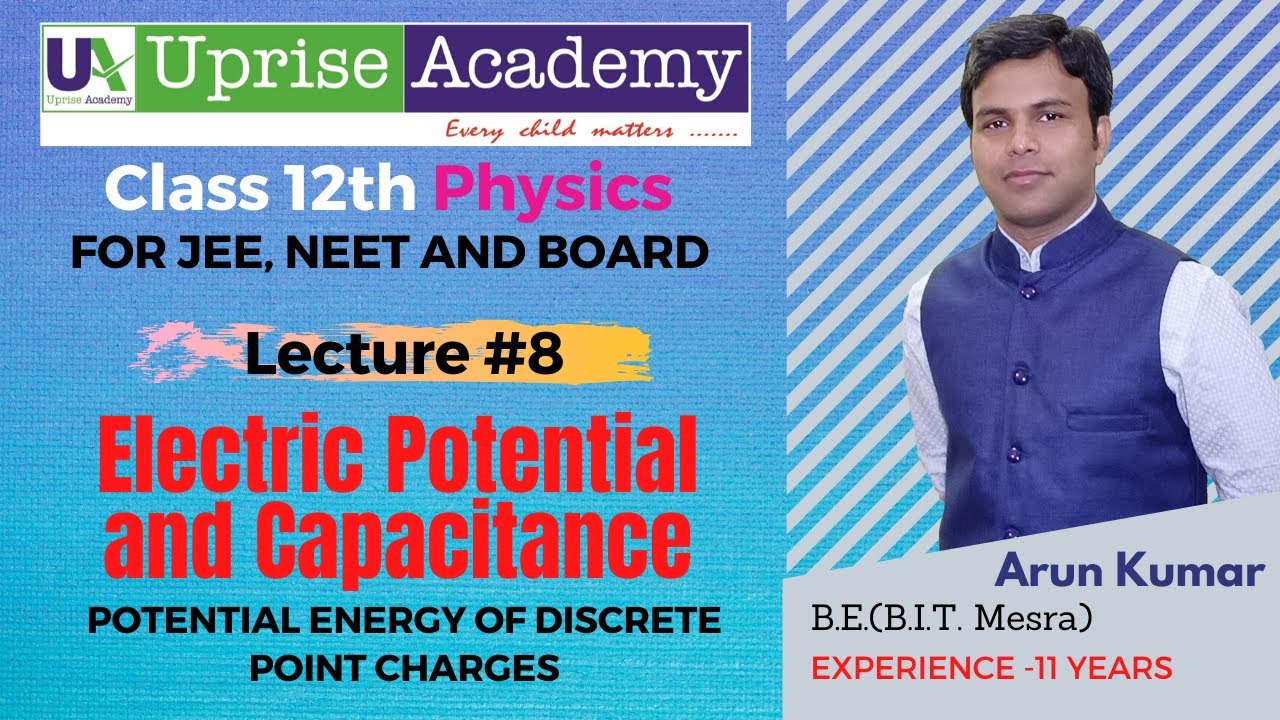 Potential energy of discrete charge | Electric Potential and Capacitance Class 12  Lecture 8