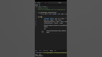 How to Detect a Palindrome in Python #Shorts