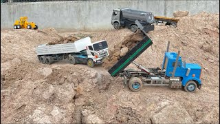 Amazing Rc Hino 500 And Rc King Hauler.Rc Truck Show.Rc Truck Stuck.Dump Truck…