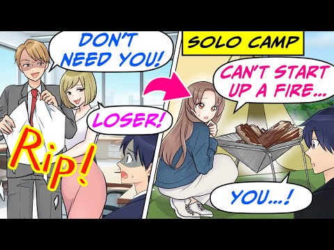 Got Fired When Colleague Stole Credit & GF! I Went Camping Solo & Met My Ex-Boss..[RomCom Manga Dub]