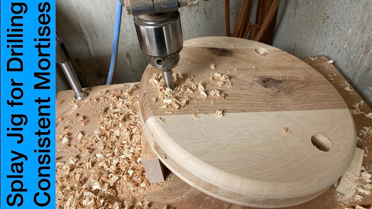 Buid a Jig to Consistently Drill Mortises for Splayed Stool Legs