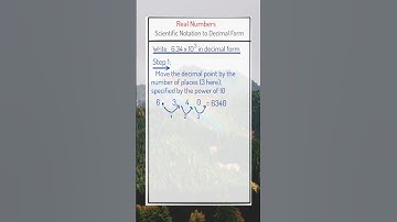 Scientific Notation to Decimal Form  - Real Numbers