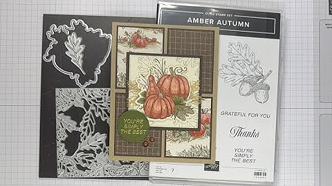 Stampin’ Up! Amber Autumn Thank You Card Tutorial #diy #fallcard #patternedpaper #papercrafting