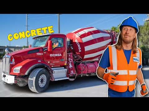 Concrete Trucks with Handyman Hal | Concrete Mixer Trucks for Kids
