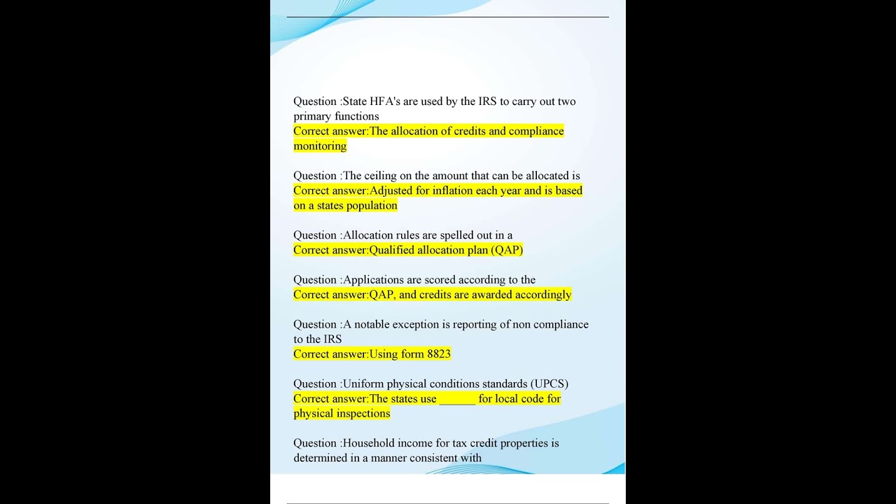 HCCP EXAM QUESTIONS AND ANSWERS
