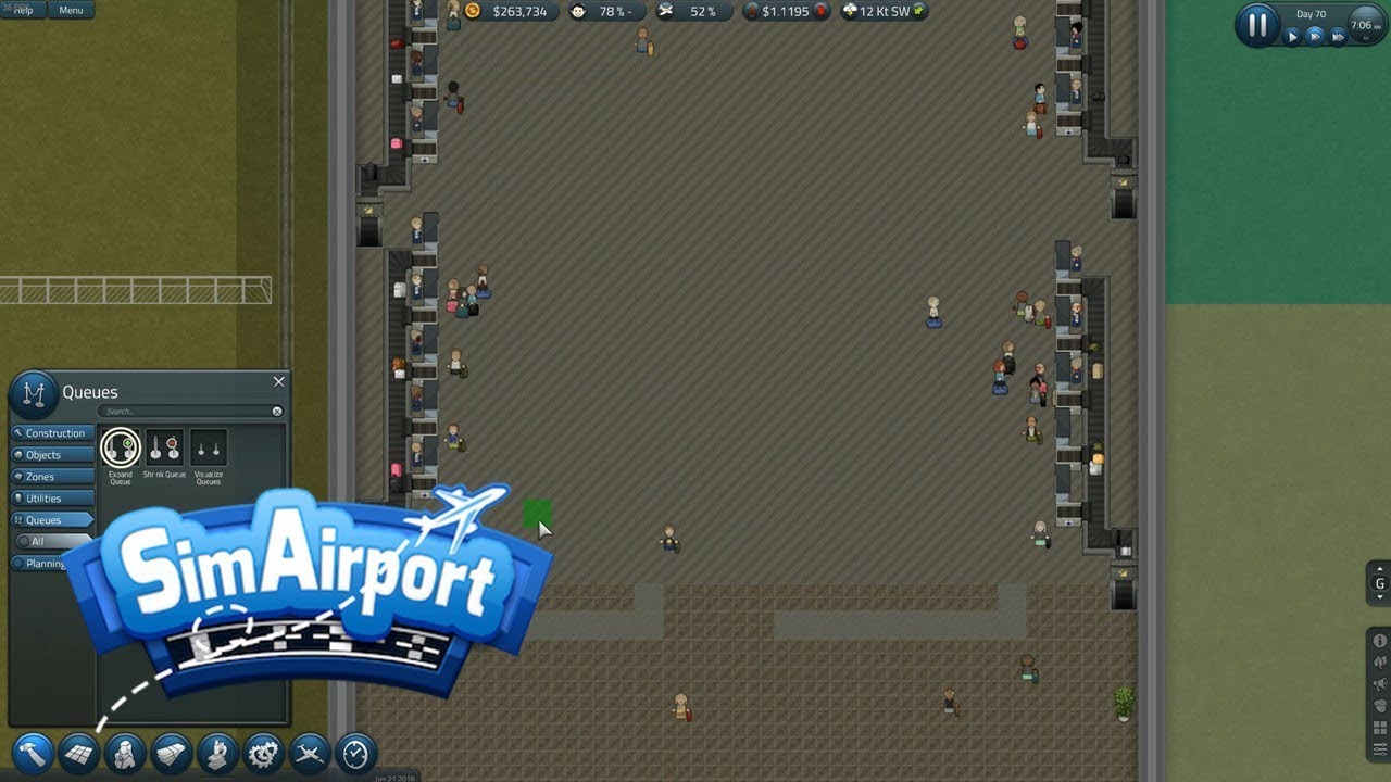 SimAirport S6 E24 Queue-less