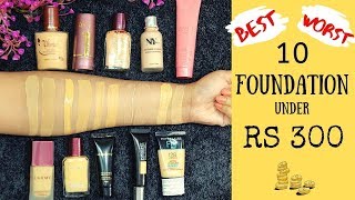 FOUNDATION UNDER RS 300 || BEST OR WORST ||WATER PROOF TEST|| COMPARISON