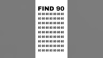 Observation Brain Challenge: Only 5% of Highly Observational People Can Trace 90 in 5 Secs #shorts