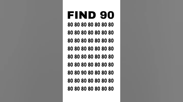 Observation Brain Challenge: Only 5% of Highly Observational People Can Trace 90 in 5 Secs #shorts