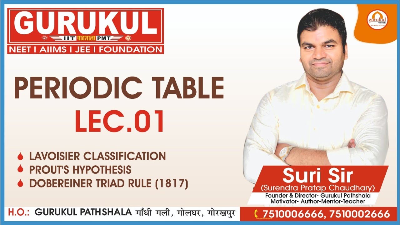 periodic table lecture 1 - YouTube
