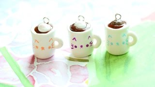 Polymer Clay Cat Coffee Mug Charm Tutorial