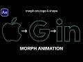 After Effects Morph any Logo & Shape Animation | After Effects Tutorials Motion Graphics