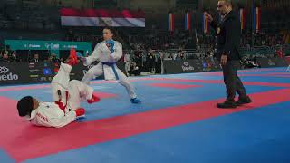 2025 Cairo Semi-final Female Kumite −55 kg: Ahlam Youssef (Egypt) vs Valentina Toro Meneses (Chile)