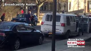 WATCH: Fight Breaks Out Near Jamestown Social Services Office, Reporter Assaulted During Scuffle