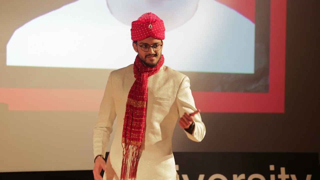 Archit on the TEDx stage