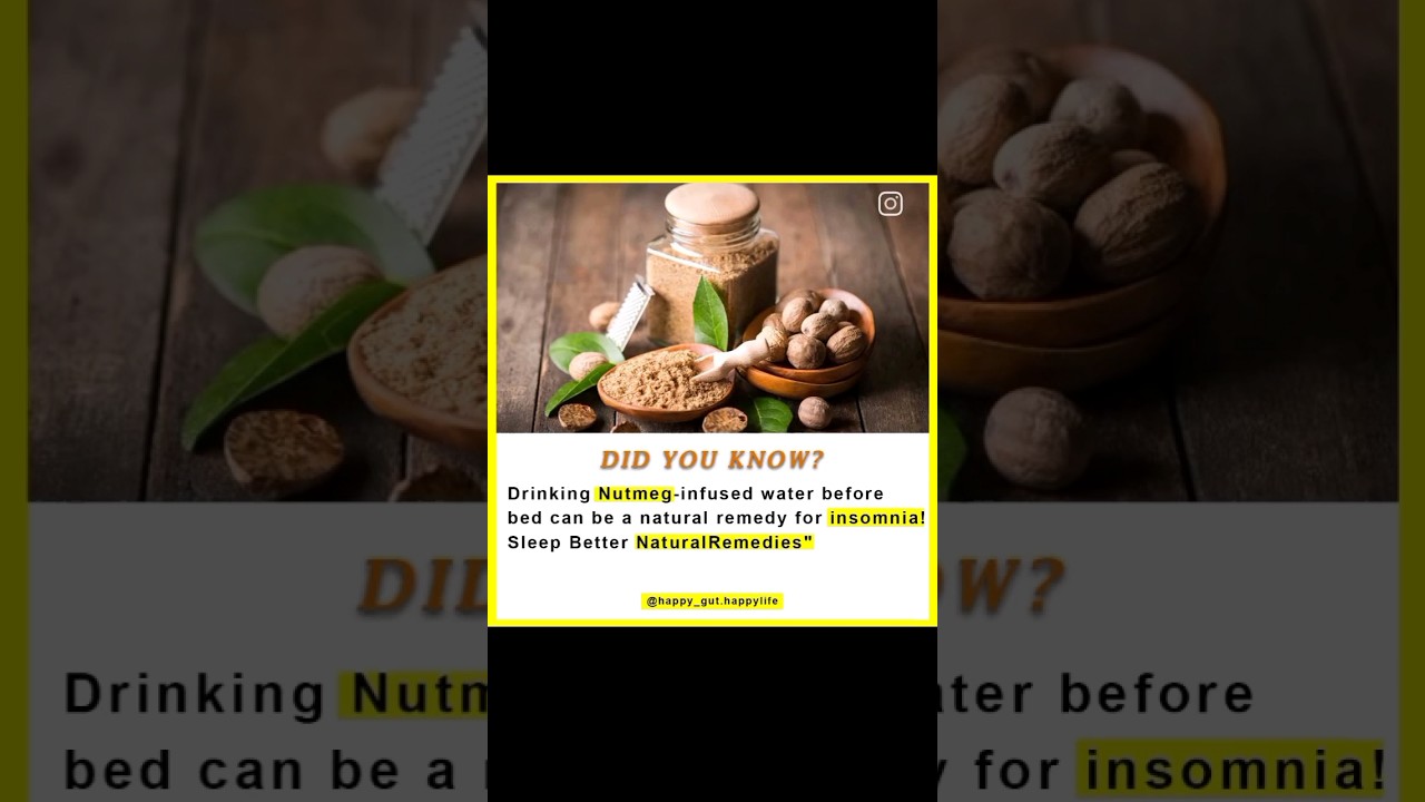 "Did you know? Drinking nutmeg-infused water before bed can be a natural remedy for insomnia! 🌰