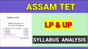 Assam TET 2021 Syllabus | Assam TET Syllabus Download | Official Assam TET Syllabus 2021