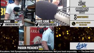 The Zone with Chris Kane Pigskin Preacher is LIVE in The Oaklawn Hot Springs Studio