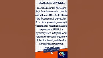COALESCE Vs IFNULL I #shorts