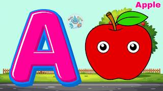 A for Apple 🍎 | ABC Sunny Balloons 🎈 | Happy Learning Time | Mini Shark 🦈