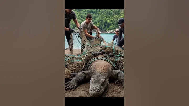 Komodo Dragon Rescue Mission #shorts #wildlife #animals #nature #forest #komodo #survival #ai #love