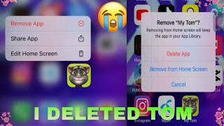 I DELETED MY TALKING TOM FROM MY PHONE BECAUSE HE DIED 😥 screenshot 4
