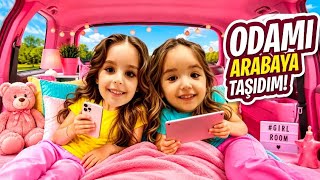 ESİLA MENESA,ODASINI ARABAYA TAŞIDI!!BABAMDAN GİZLİ KAÇIŞŞ!!