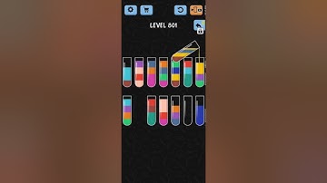 Water Color Sort Level 801 WalkThrough Solution Gameplay