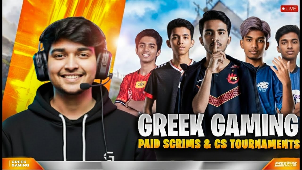 FREE FIRE LIVE GreekGaming|| CS DUO TOURNAMENT || FREE ENTRY 