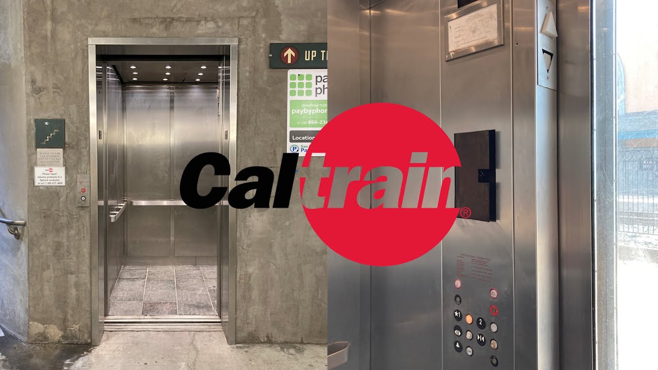 DANGEROUS ThyssenDover Hydraulic Elevator - San Mateo Caltrain Station - San Mateo, CA