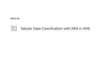 NNI v2.1 - Neural Architecture Search on tabular data in AML training platform
