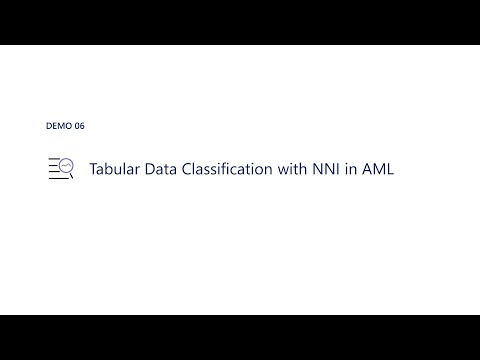 NNI v2.1 - Neural Architecture Search on tabular data in AML training platform