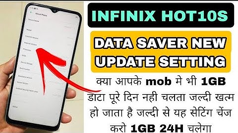 Infinix Hot 10S Data saving mode enable kaise karen/Data Mb jaldi khatam hone par kya kare infinix