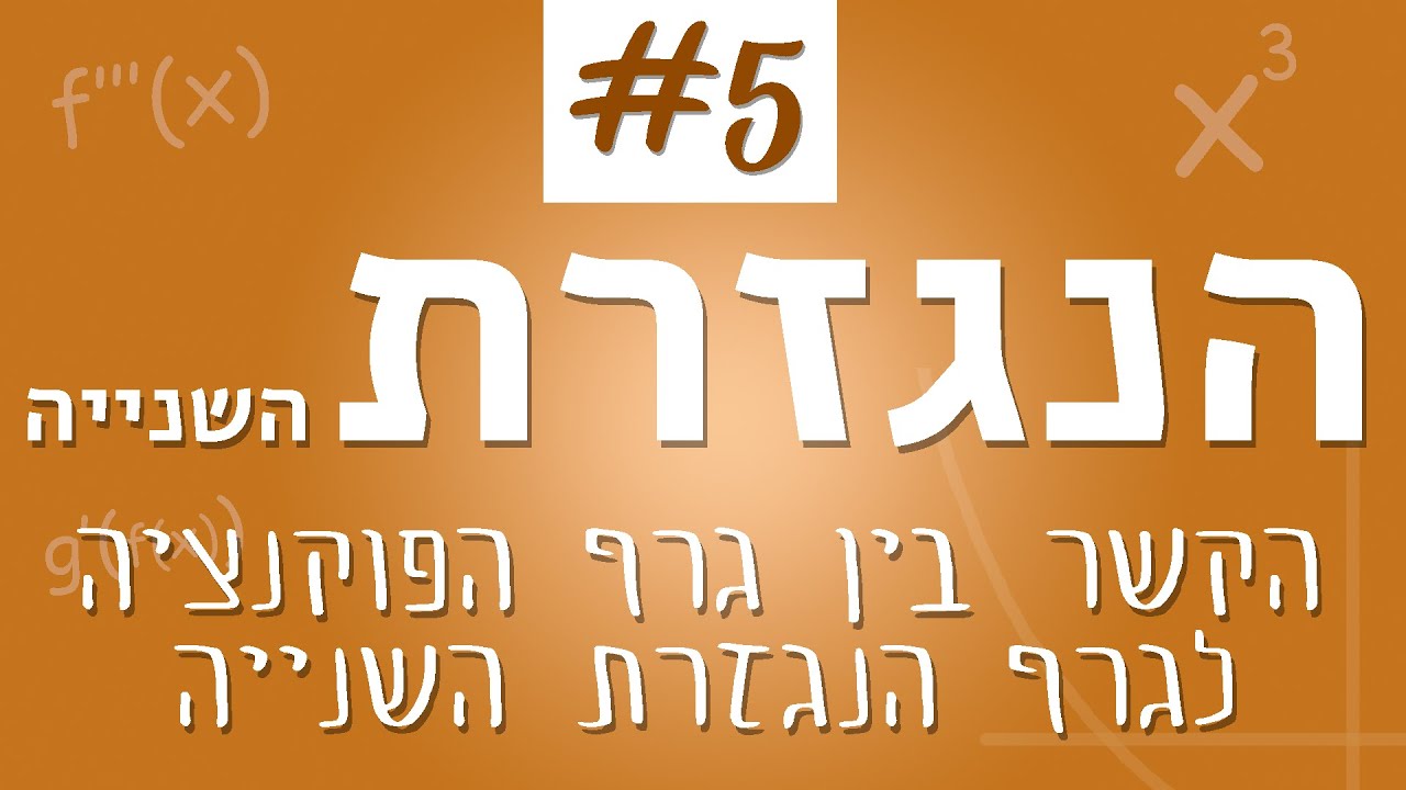 מה הקשר בין גרף הפונקציה לגרף של הנגזרת השנייה? | הנגזרת השנייה שיעור 5 | מתמטיקה עם רגב