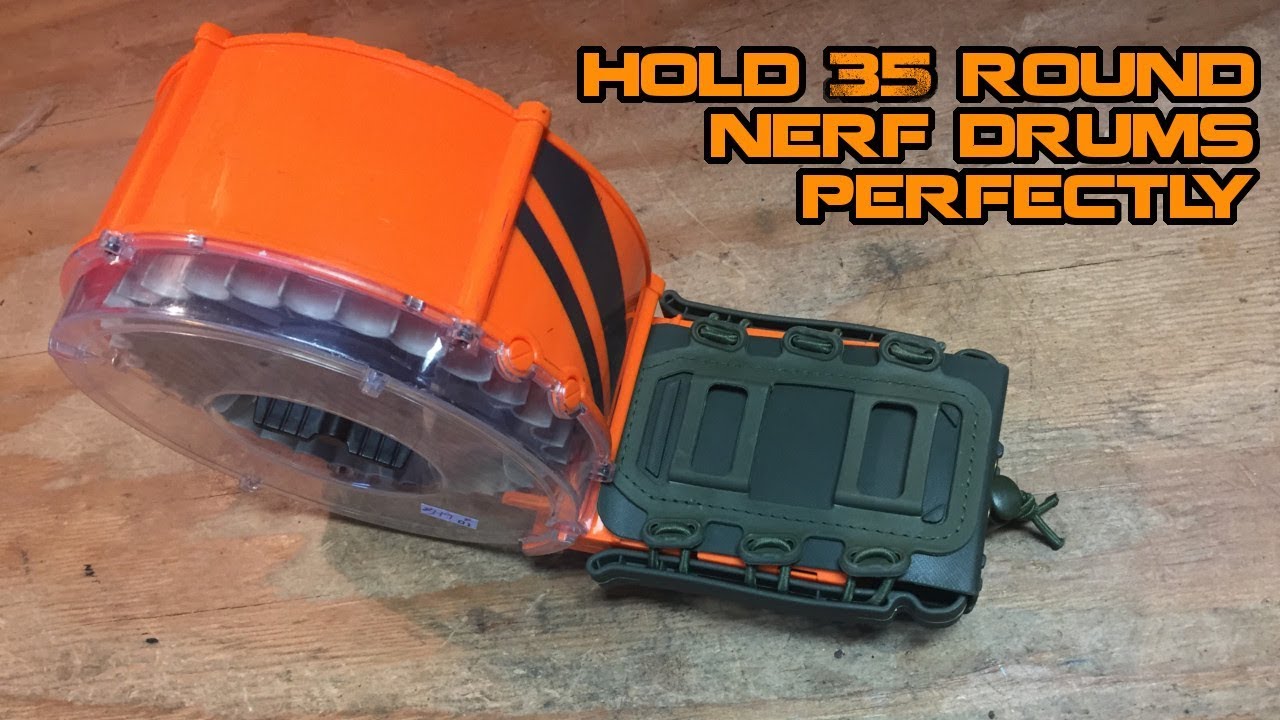 Wear 35 Dart NERF Drums LIKE A BOSS! Tactical Xmen Sling & Mag Review | Walcom S7 - YouTube