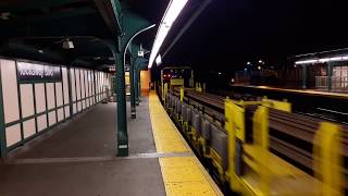 Continuous Welded Rail Train Set B passing Rockaway Blvd