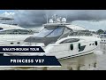 Princess v57 walkthrough yacht tour  stunning 850k sports cruiser  new value over 2 million