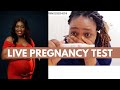 LIVE PREGNANCY TEST/ Finding out I&#39;m Pregnant/ #motherhood# #firsttimemom