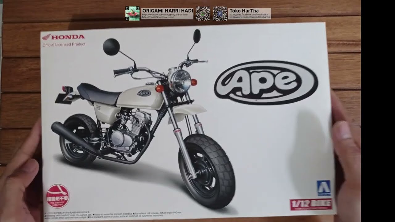 Aoshima Honda Ape 50 1/12 バイクシリーズ ホンダエイプ50 - YouTube