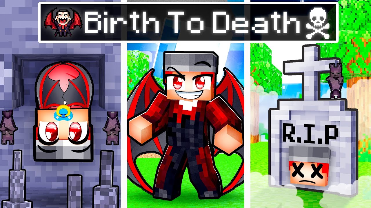Birth to Death of a VAMPIRE in Minecraft!
