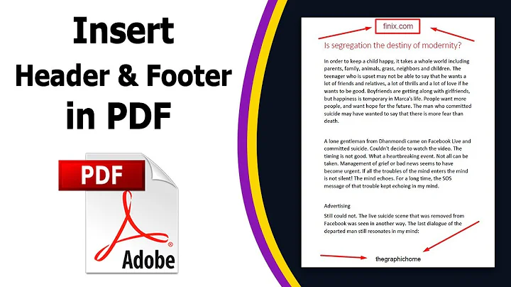 How to insert header and footer in PDF for all pages using Adobe Acrobat Pro DC