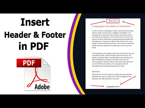 Video: Kan jag lägga till en sidfot i ett PDF-dokument?