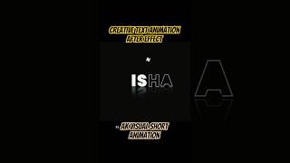 Creative Text Animation In Adobe After Effects - After Effects Tutorial - No Plugins #shortsfeed