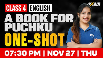 Class 4 English | A Book For Puchku  | Oneshot  | Exam Winner