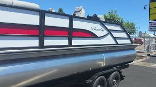 2026 Bentley 223 Legacy Swingback Pontoon Boat With 200hp Mercury Motor.  24 Ft Bentley Tritoon