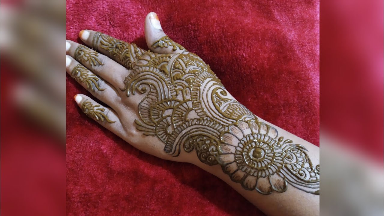 Simple Arabic Henna Mehndi Design for beginners | Ridah Henna Art - YouTube