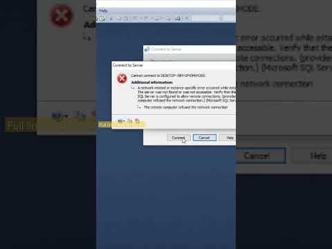 how to solve network related issue in SQL server #shorts #short